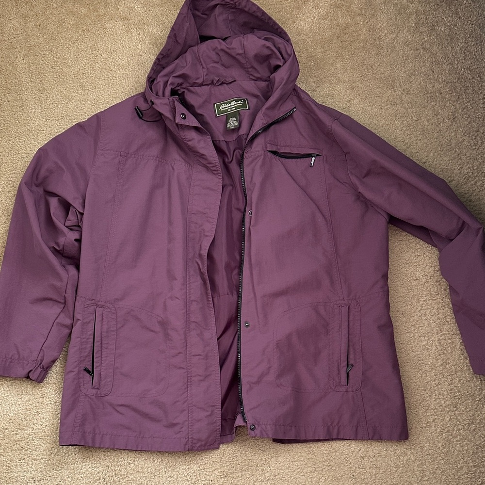 Vintage Eddie Bauer women’s Purple Hooded Jacket XXL